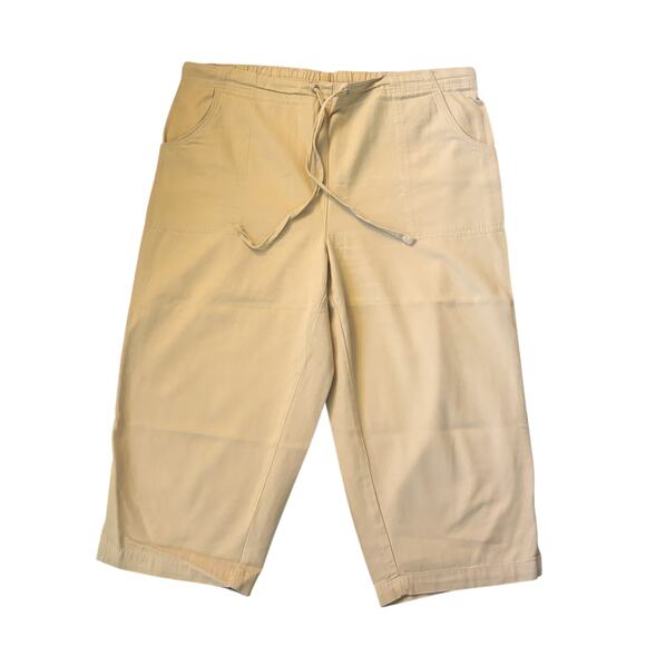 Vintage Erika Khaki Petite Cropped Pants Womens Size PL - Picture 1 of 7